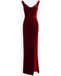 Roland Mouret - Vestido De Fiesta De Terciopelo - Lyst