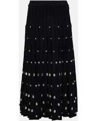 Jonathan Simkhai - Primrose Crystal-embellished Stretch-knit Midi Skirt - Lyst