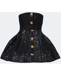 Blumarine - Embellished Lace Bustier Dress - Lyst