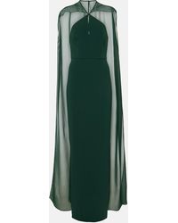 Roland Mouret - Caped Satin Crepe Gown - Lyst