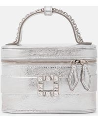Roger Vivier - Tres Vivier Metallic Leather Vanity Bag - Lyst