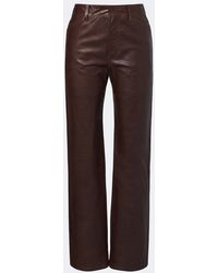 Lemaire - Leather Straight Pants - Lyst