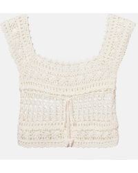 Anna Kosturova - Deauville Crochet Cotton Crop Top - Lyst
