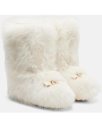 Versace - Shearling Boots - Lyst