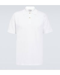 Lanvin - Cotton Pique Polo Shirt - Lyst