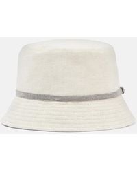 Brunello Cucinelli - Linen Canvas Bucket Hat - Lyst
