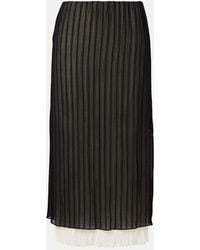 Vince - Striped Midi Skirt - Lyst