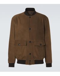Kiton - Suede Bomber Jacket - Lyst