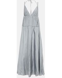 JOSEPH - Darnley Ruched Silk Maxi Dress - Lyst