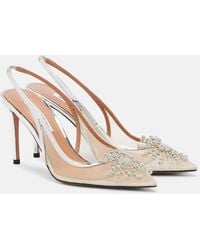 Aquazzura - Crystal Firework Slingback Pumps - Lyst