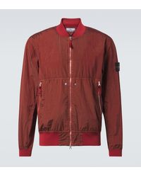 Stone Island - Chaqueta Bomber Con Logo - Lyst