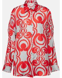 Dries Van Noten - Printed Silk Twill Shirt - Lyst