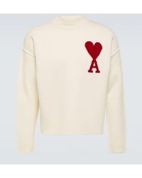 Ami Paris - Ami De Cour Wool Sweater - Lyst