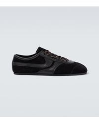 Dries Van Noten - Leather-Trimmed Suede Sneakers - Lyst