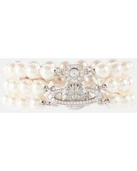 Vivienne Westwood - Graziella Embellished Faux Pearl Bracelet - Lyst