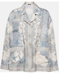 Versace - Barocco Sea Oversized Silk Twill Shirt - Lyst