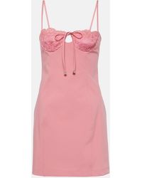 Blumarine - Lace-Trimmed Minidress - Lyst