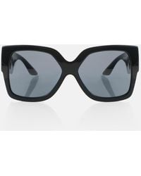 Versace - Greca Embellished Oversized Sunglasses - Lyst