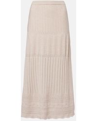Eres - Rythmee Pointelle Wool And Cashmere Midi Skirt - Lyst