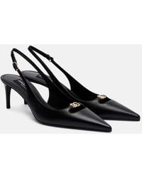 Dolce & Gabbana - Lollo Dg 60 Leather Slingback Pumps - Lyst