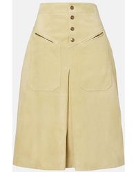 Chloé - Suede Midi Skirt - Lyst