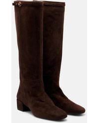 Tod's - Suede Knee-High Boots - Lyst