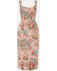 Markarian - Floral Bustier Midi Dress - Lyst