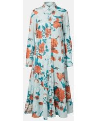 Erdem - Kleid Aus Baumwolle - Lyst