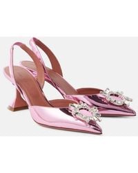 AMINA MUADDI - Begum Sling 70 Mirrored Leather Slingback Pumps - Lyst