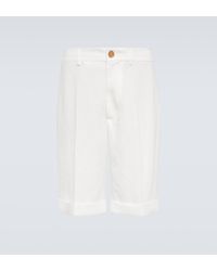 Brunello Cucinelli - Mid-rise Linen Shorts - Lyst