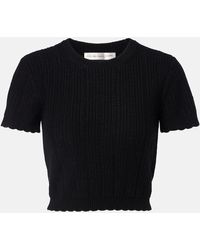 FRAME - The Getaway Cashmere Crop Top - Lyst
