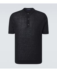 Thom Sweeney - Silk And Linen Henley Shirt - Lyst