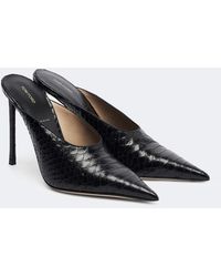 Tom Ford - Snake-Effect Leather Mules - Lyst