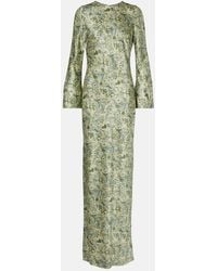 Veronica Beard - Gemma Printed Silk-Blend Maxi Dress - Lyst