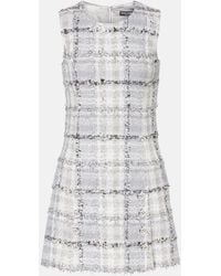 Dolce & Gabbana - Checked Lame Tweed Minidress - Lyst