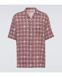 Gucci - Bowling Hawaii Check-print Linen Shirt - Lyst