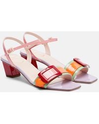 Roger Vivier - Belle Vivier Patent Leather Sandals - Lyst