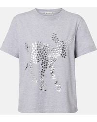 JW Anderson - Embellished Cotton Jersey T-Shirt - Lyst