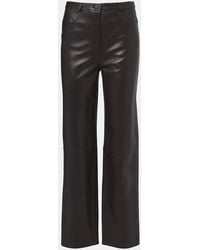 Loulou de Saison - Cobe Leather Straight Pants - Lyst