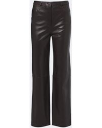 Loulou de Saison - Cobe Leather Straight Pants - Lyst