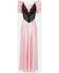 Rodarte - Lace-Trimmed Silk Cocktail Dress - Lyst
