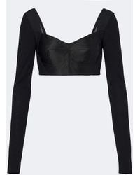 Dolce & Gabbana - Crop Top De Saten - Lyst