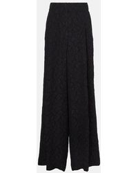Dries Van Noten - Pantaloni A Gamba Larga E Vita Alta - Lyst
