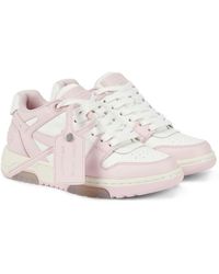 Off-White c/o Virgil Abloh Out Of Office Leather Trainers - Pink