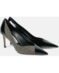 Jimmy Choo - Cass 75 Paneled Patent Leather Pumps - Lyst