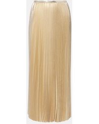 JOSEPH - Essai Silk-Blend Lame Midi Skirt - Lyst