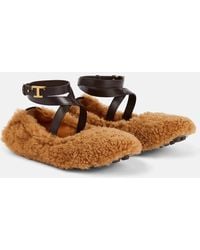 Tod's - Ballerinas Bubble T Timeless aus Shearling - Lyst