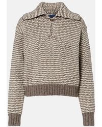 Polo Ralph Lauren - Striped Cotton And Wool-Blend Polo Sweater - Lyst