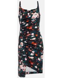 Rabanne - Bedrucktes Minikleid Aus Jersey - Lyst