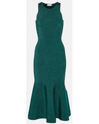 Victoria Beckham - Vb Body Glittered Stretch-knit Midi Dress - Lyst